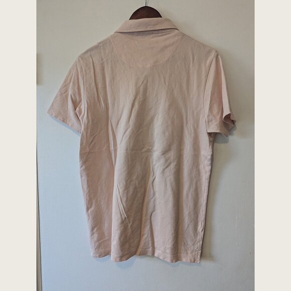 SUNSPEL - Salmon pink cotton polo shirt - Sz M - Picture 3 of 6